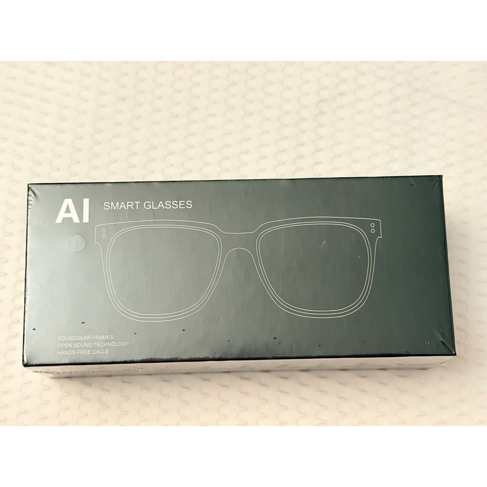 AI Smart Glasses Bluetooth Square Frames Voice Control Hands-Free Calling